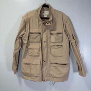 Weekender Men's Beige Traveler Jacket Convertible Vest Sz‎ Large